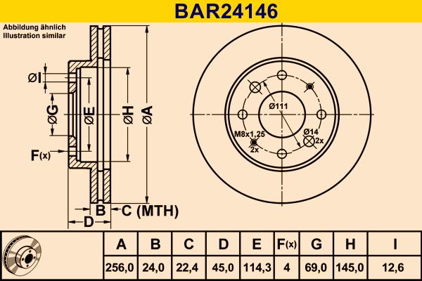 Barum BAR24146 - Bremžu diski ps1.lv