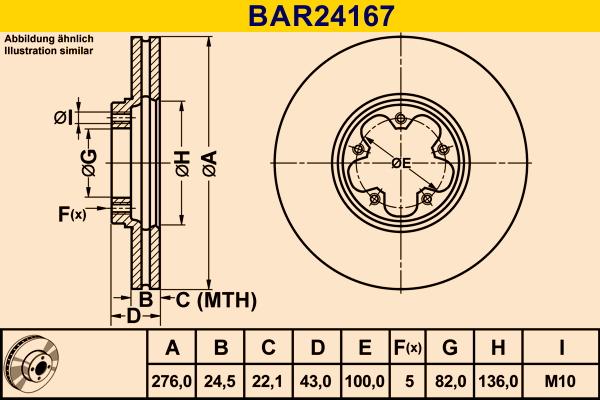 Barum BAR24167 - Bremžu diski ps1.lv