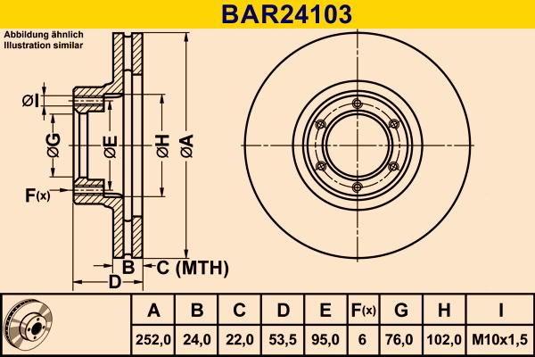 Barum BAR24103 - Bremžu diski ps1.lv