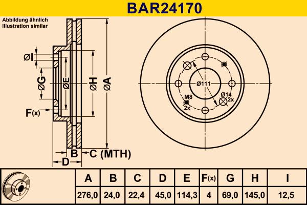 Barum BAR24170 - Bremžu diski ps1.lv