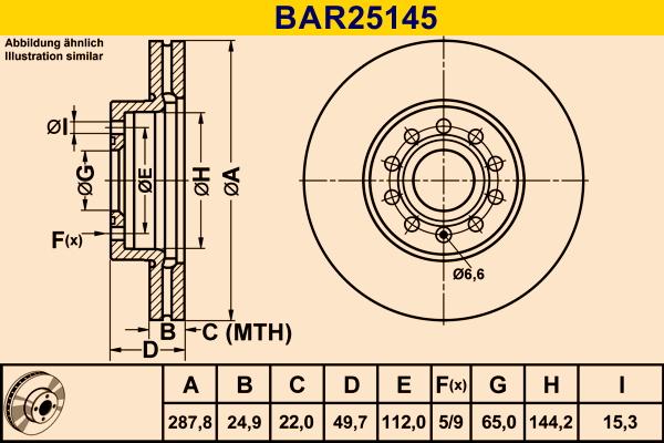 Barum BAR25145 - Bremžu diski ps1.lv