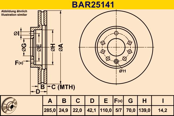 Barum BAR25141 - Bremžu diski ps1.lv