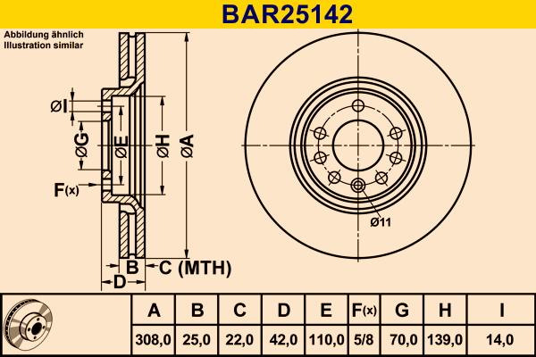 Barum BAR25142 - Bremžu diski ps1.lv