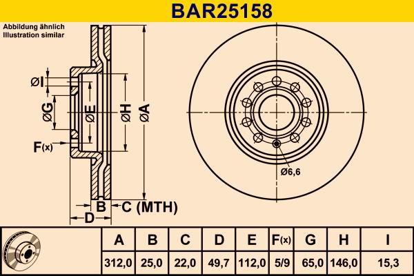 Barum BAR25158 - Bremžu diski ps1.lv