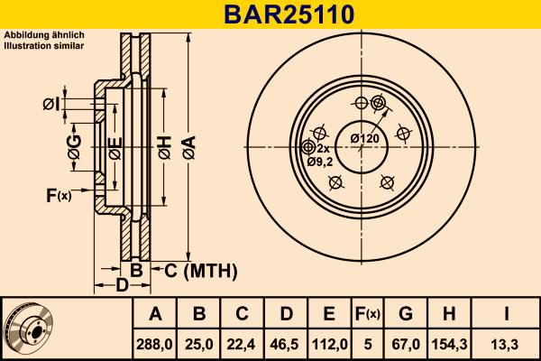 Barum BAR25110 - Bremžu diski ps1.lv