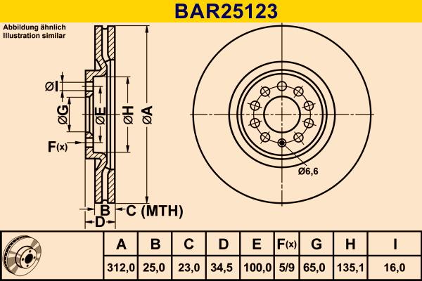 Barum BAR25123 - Bremžu diski ps1.lv