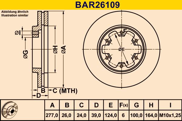 Barum BAR26109 - Bremžu diski ps1.lv