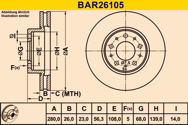 Barum BAR26105 - Bremžu diski ps1.lv