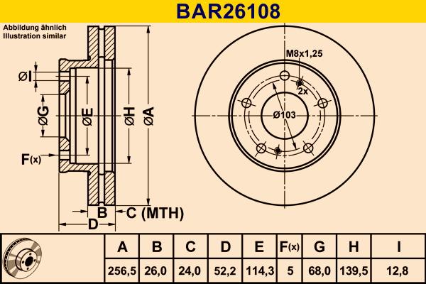 Barum BAR26108 - Bremžu diski ps1.lv