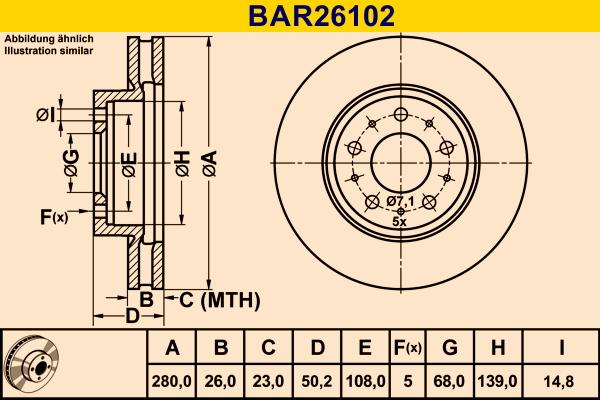 Barum BAR26102 - Bremžu diski ps1.lv