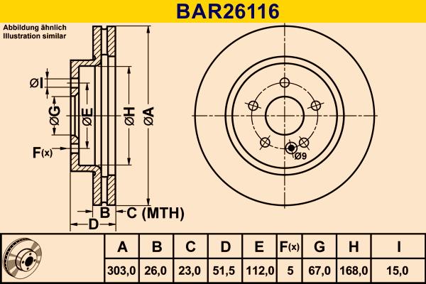 Barum BAR26116 - Bremžu diski ps1.lv