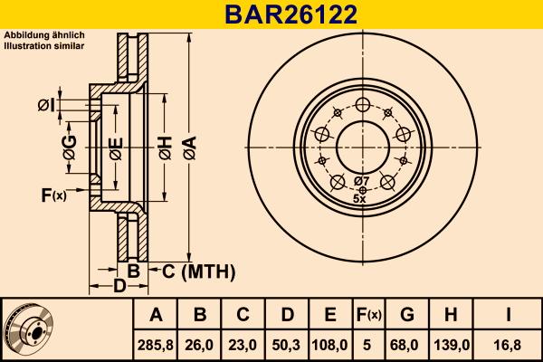 Barum BAR26122 - Bremžu diski ps1.lv