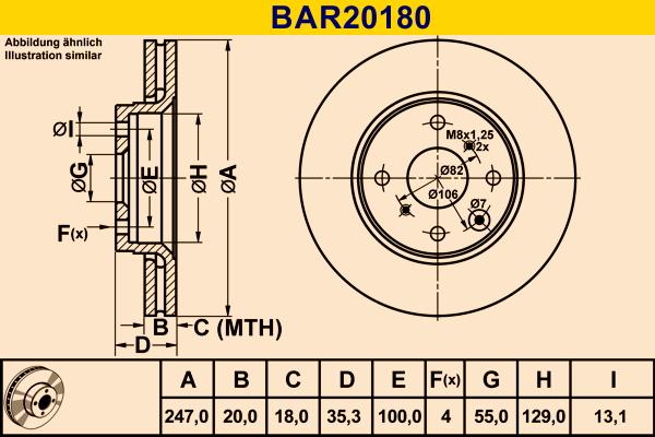 Barum BAR20180 - Bremžu diski ps1.lv