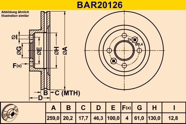 Barum BAR20126 - Bremžu diski ps1.lv