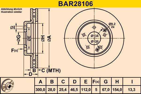 Barum BAR28106 - Bremžu diski ps1.lv