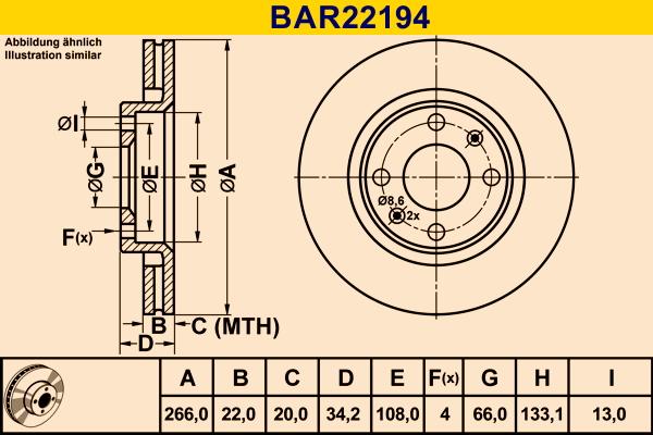 Barum BAR22194 - Bremžu diski ps1.lv