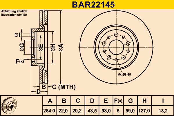 Barum BAR22145 - Bremžu diski ps1.lv