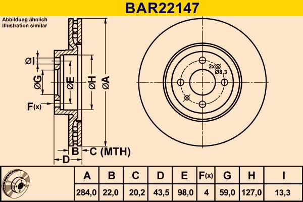 Barum BAR22147 - Bremžu diski ps1.lv