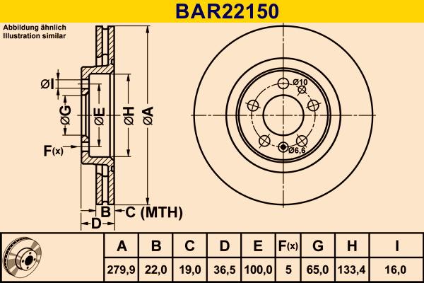 Barum BAR22150 - Bremžu diski ps1.lv