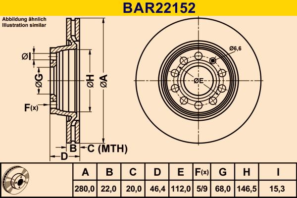 Barum BAR22152 - Bremžu diski ps1.lv