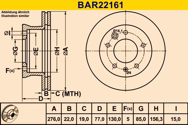 Barum BAR22161 - Bremžu diski ps1.lv