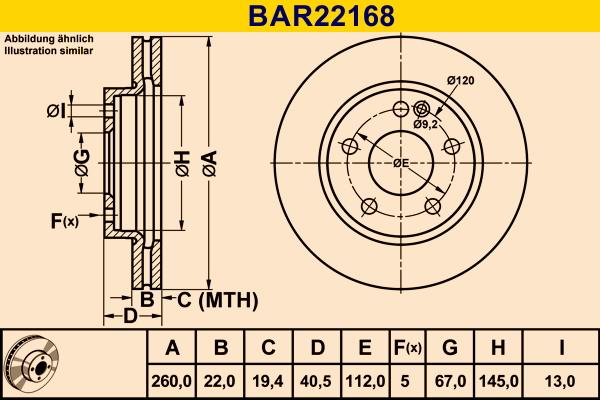 Barum BAR22168 - Bremžu diski ps1.lv