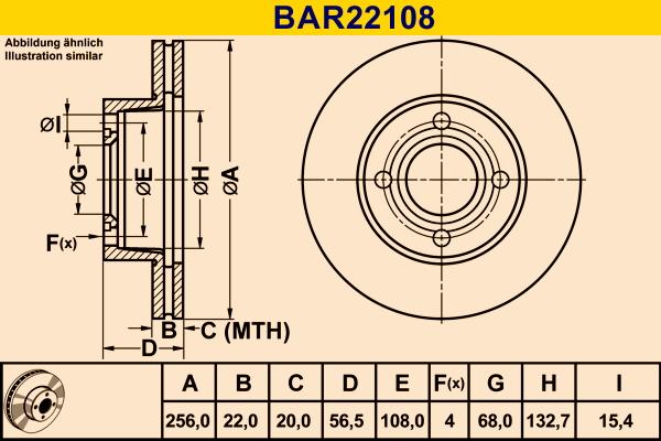 Barum BAR22108 - Bremžu diski ps1.lv