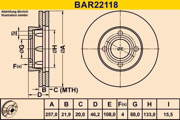 Barum BAR22118 - Bremžu diski ps1.lv