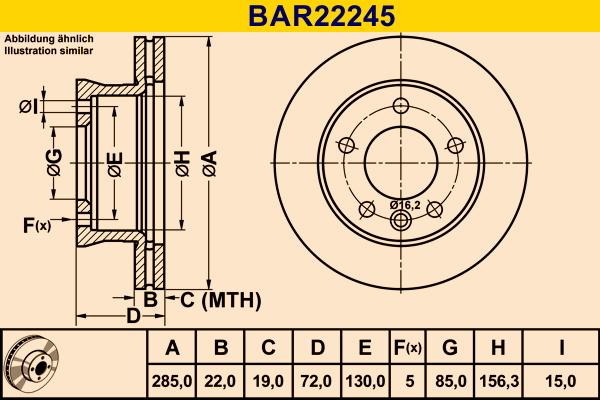 Barum BAR22245 - Bremžu diski ps1.lv