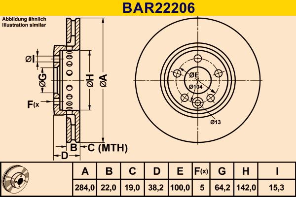 Barum BAR22206 - Bremžu diski ps1.lv