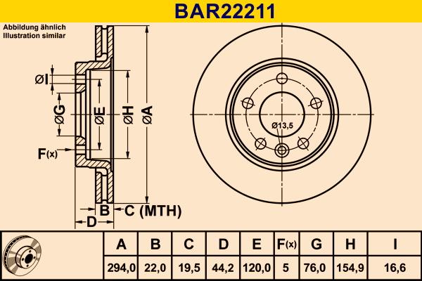 Barum BAR22211 - Bremžu diski ps1.lv