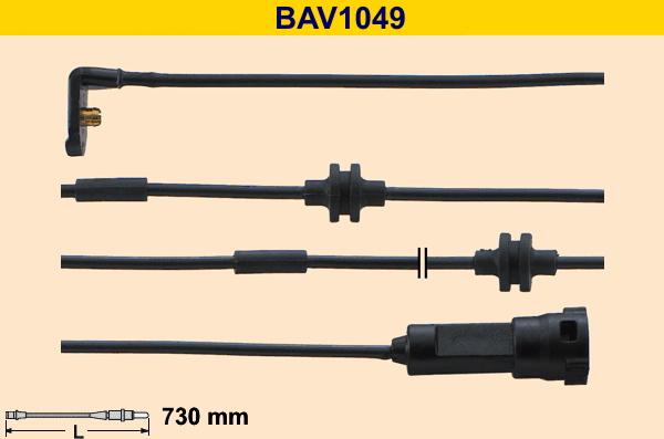 Barum BAV1049 - Indikators, Bremžu uzliku nodilums ps1.lv