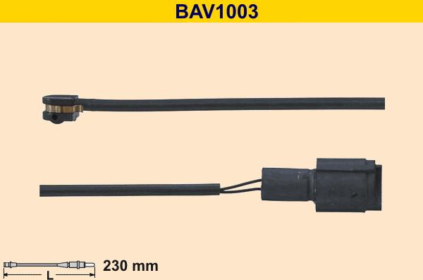 Barum BAV1003 - Indikators, Bremžu uzliku nodilums ps1.lv