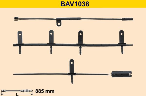 Barum BAV1038 - Indikators, Bremžu uzliku nodilums ps1.lv