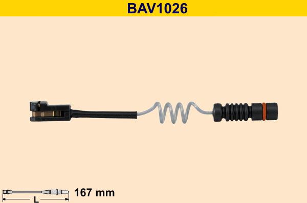 Barum BAV1026 - Indikators, Bremžu uzliku nodilums ps1.lv