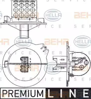 BEHR HELLA Service 9ML 351 303-271 - Rezistors, Salona ventilators ps1.lv