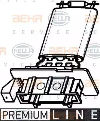 BEHR HELLA Service 9ML 351 332-371 - Rezistors, Salona ventilators ps1.lv