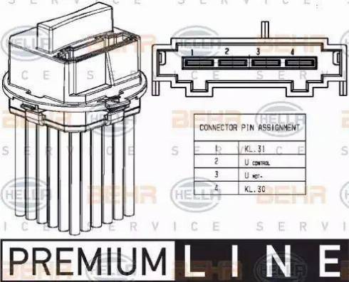 BEHR HELLA Service 5HL 351 321-491 - Regulators, Salona ventilators ps1.lv