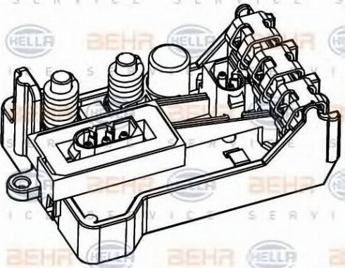 BEHR HELLA Service 5HL 351 321-151 - Rezistors, Salona ventilators ps1.lv