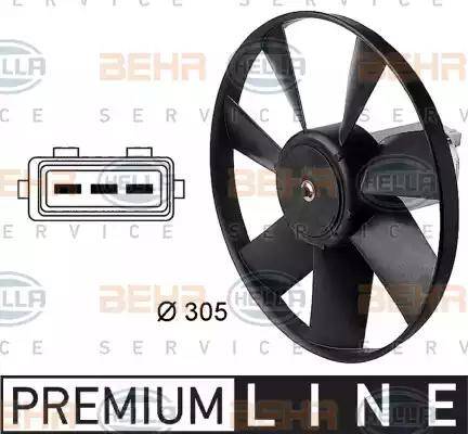 BEHR HELLA Service 8EW 009 144-411 - Ventilators, Motora dzesēšanas sistēma ps1.lv