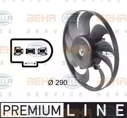 BEHR HELLA Service 8EW 009 144-601 - Ventilators, Gaisa kond. sistēmas kondensators ps1.lv