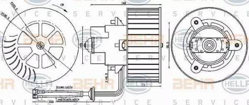 BEHR HELLA Service 8EW 009 100-261 - Salona ventilators ps1.lv