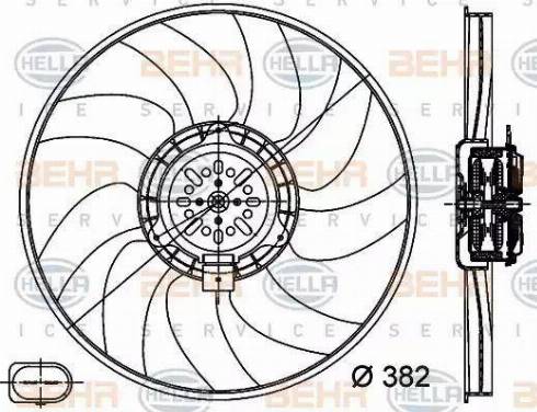 BEHR HELLA Service 8EW 351 044-351 - Ventilators, Motora dzesēšanas sistēma ps1.lv