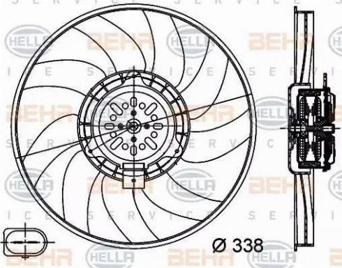 BEHR HELLA Service 8EW 351 044-361 - Ventilators, Motora dzesēšanas sistēma ps1.lv