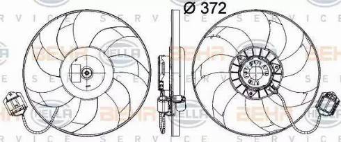 BEHR HELLA Service 8EW 351 041-491 - Ventilators, Motora dzesēšanas sistēma ps1.lv