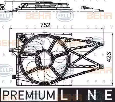 BEHR HELLA Service 8EW 351 041-311 - Ventilators, Motora dzesēšanas sistēma ps1.lv