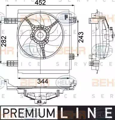 BEHR HELLA Service 8EW 351 041-251 - Ventilators, Motora dzesēšanas sistēma ps1.lv