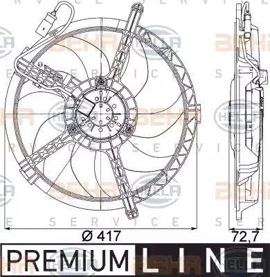 BEHR HELLA Service 8EW 351 042-741 - Ventilators, Motora dzesēšanas sistēma ps1.lv