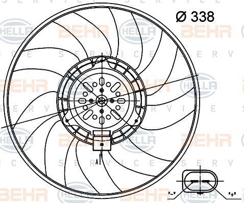 BEHR HELLA Service 8EW 351 000-484 - Ventilators, Motora dzesēšanas sistēma ps1.lv