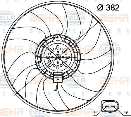 BEHR HELLA Service 8EW 351 000-474 - Ventilators, Motora dzesēšanas sistēma ps1.lv